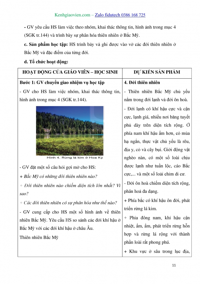 Giáo án và PPT Địa lí 7 kết nối Bài 14: Đặc điểm tự nhiên Bắc Mỹ