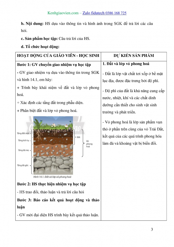 Giáo án và PPT Địa lí 10 chân trời Bài 14: Đất