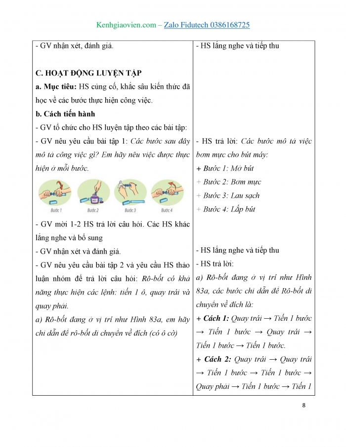 Giáo án và PPT Tin học 3 kết nối Bài 14: Em thực hiện công việc như thế nào?
