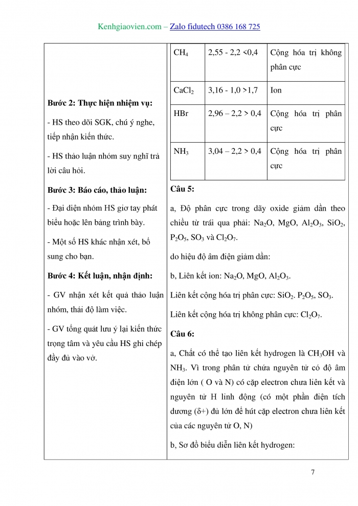 Giáo án và PPT Hoá học 10 kết nối Bài 14: Ôn tập chương 3