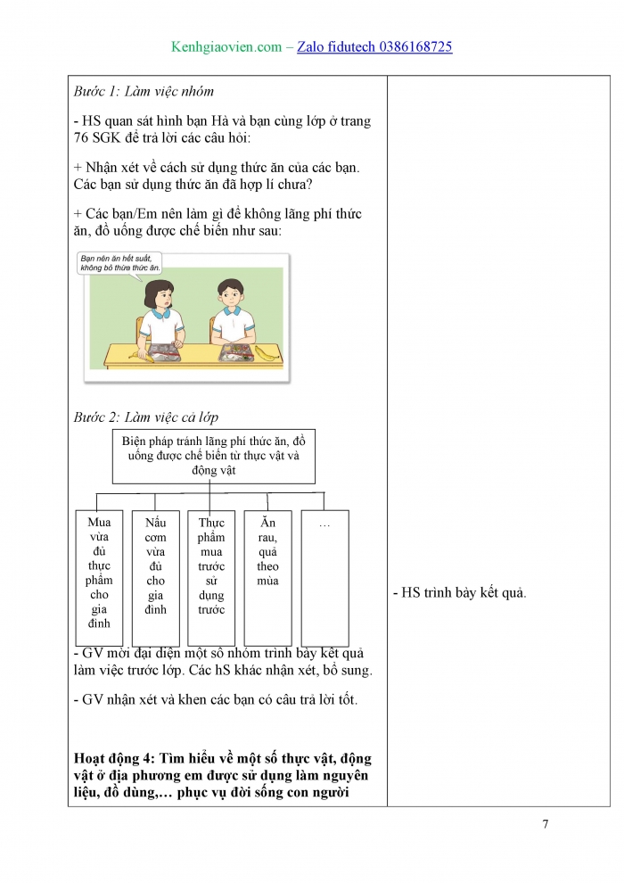 Giáo án và PPT Tự nhiên và Xã hội 3 cánh diều Bài 14: Sử dụng hợp lí thực vật và động vật