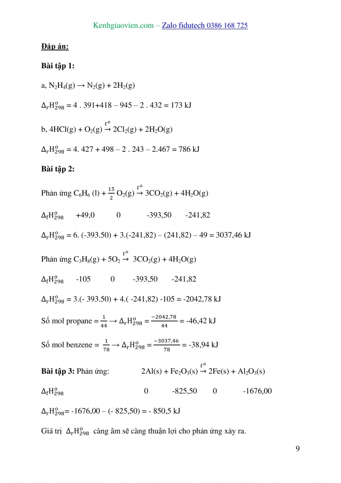 Giáo án và PPT Hoá học 10 chân trời Bài 14: Tính biến thiên enthalpy của phản ứng hoá học