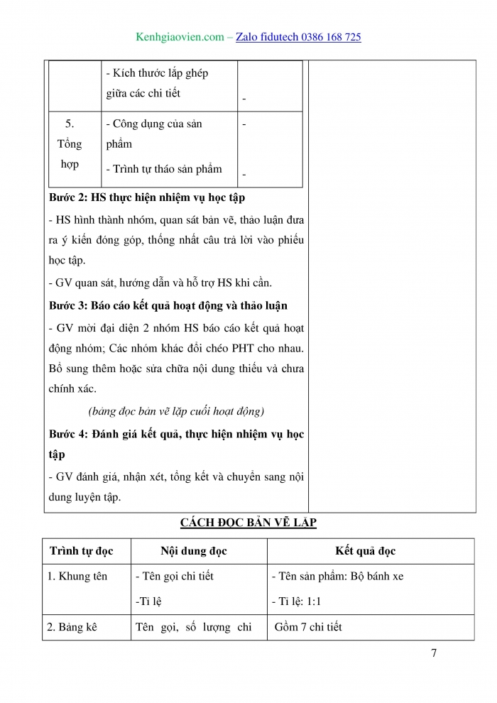 Giáo án và PPT Thiết kế và Công nghệ 10 cánh diều Bài 15: Bản vẽ lắp