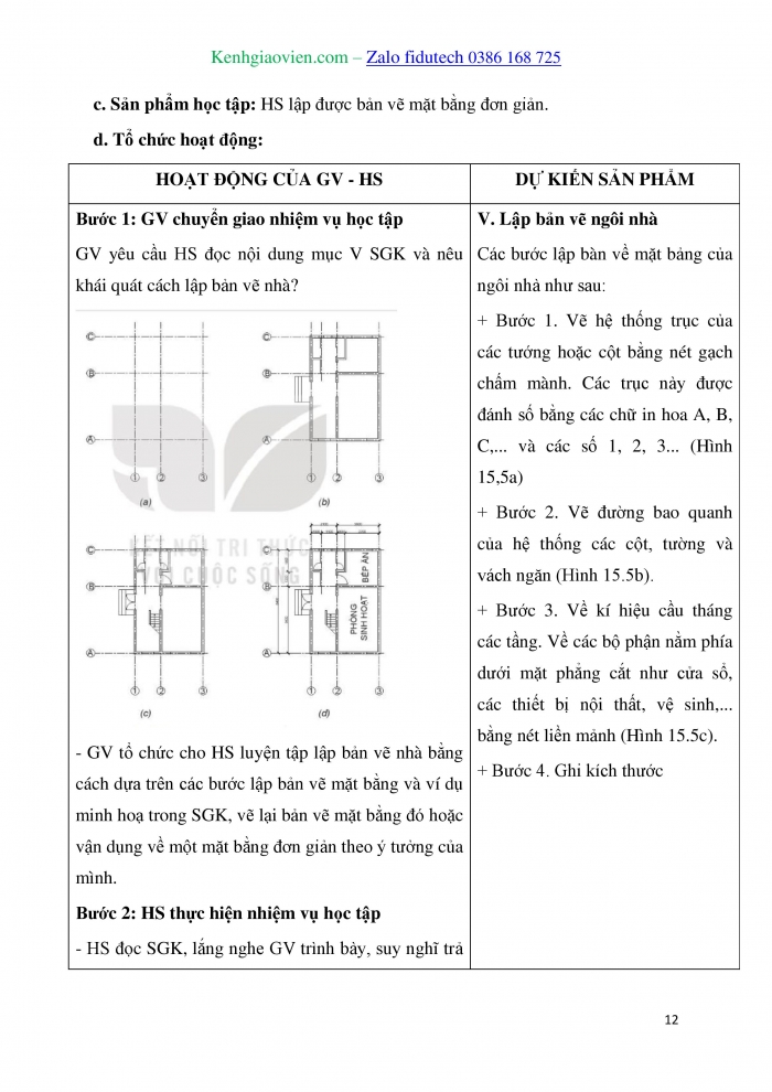 Giáo án và PPT Thiết kế và Công nghệ 10 kết nối Bài 15: Bản vẽ xây dựng