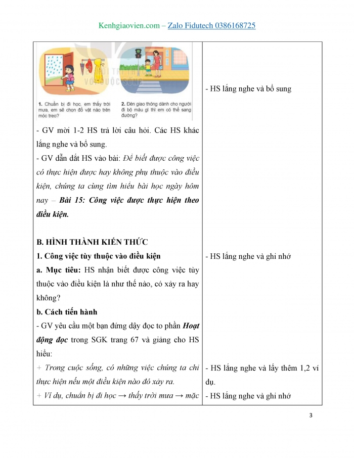 Giáo án và PPT Tin học 3 kết nối Bài 15: Công việc được thực hiện theo điều kiện