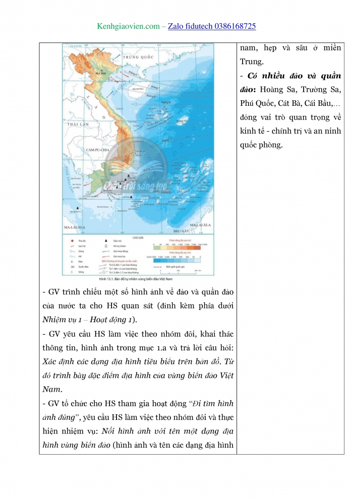 Giáo án và PPT Địa lí 8 chân trời Bài 15: Đặc điểm tự nhiên, môi trường và tài nguyên vùng biển đảo Việt Nam