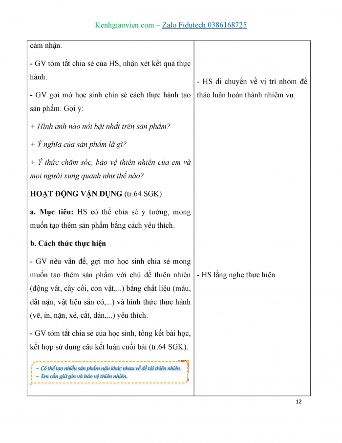 Giáo án và PPT Mĩ thuật 3 cánh diều Bài 16: Em yêu thiên nhiên