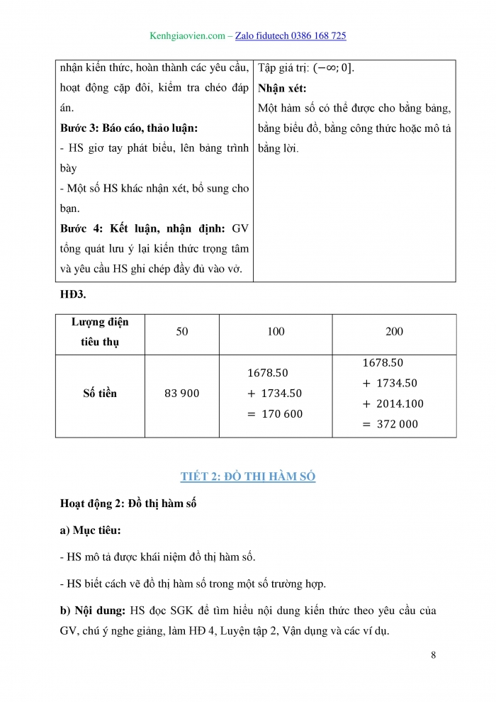 Giáo án và PPT Toán 10 kết nối Bài 15: Hàm số