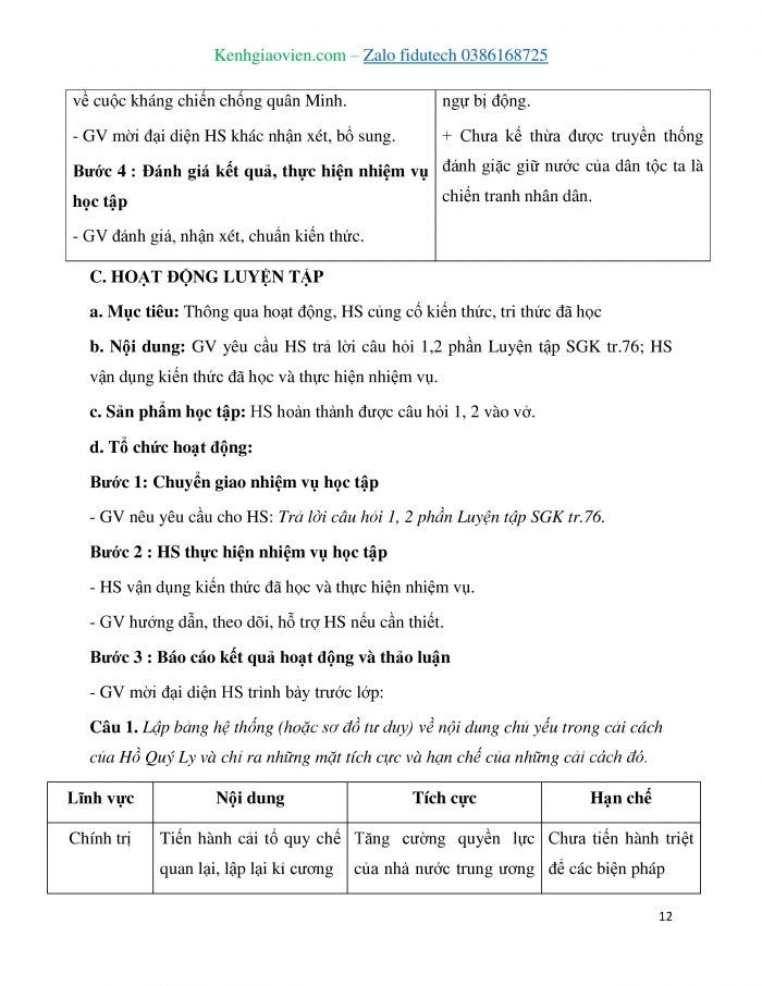 Giáo án và PPT Lịch sử 7 kết nối Bài 15: Nước Đại Ngu thời Hồ (1400 – 1407)