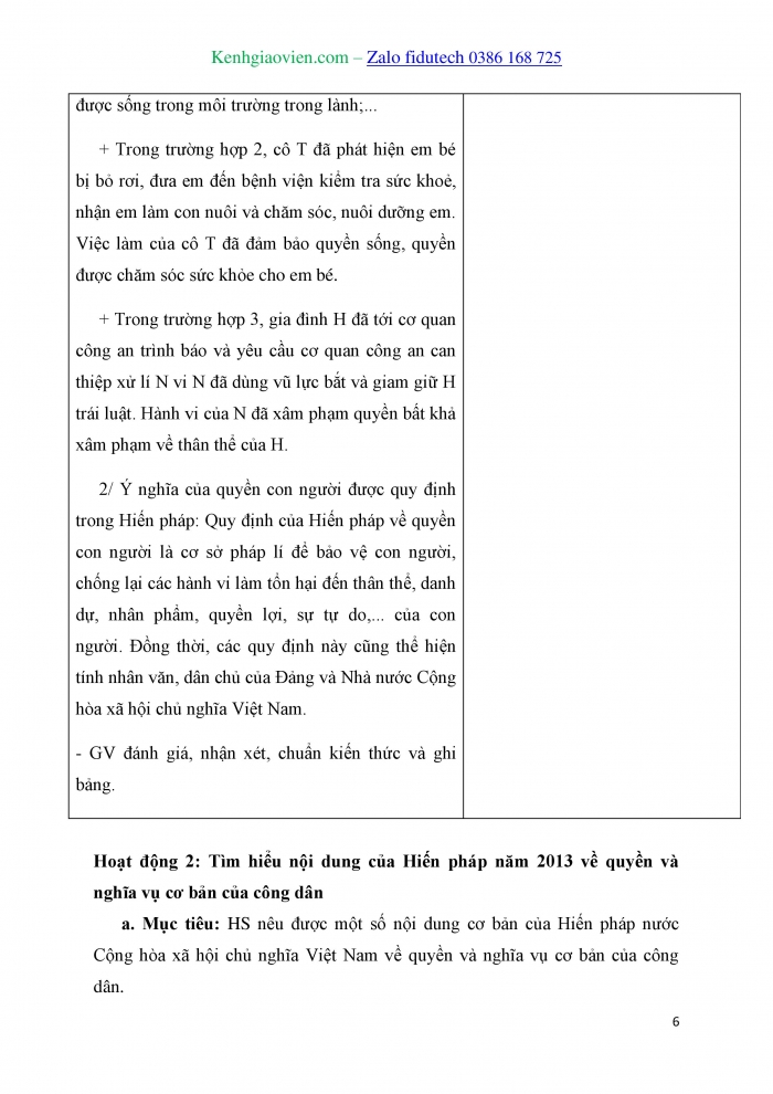 Giáo án và PPT Kinh tế pháp luật 10 kết nối Bài 16: Quyền con người, quyền và nghĩa vụ cơ bản của công dân trong Hiến pháp