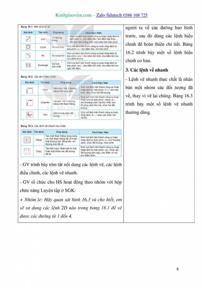 Giáo án và PPT Thiết kế và Công nghệ 10 kết nối Bài 16: Vẽ kĩ thuật với sự trợ giúp của máy tính