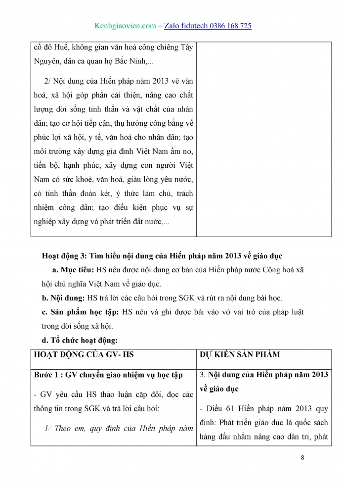 Giáo án và PPT Kinh tế pháp luật 10 kết nối Bài 17: Nội dung cơ bản của Hiến pháp về kinh tế, văn hoá, xã hội, giáo dục, khoa học, công nghệ, môi trường