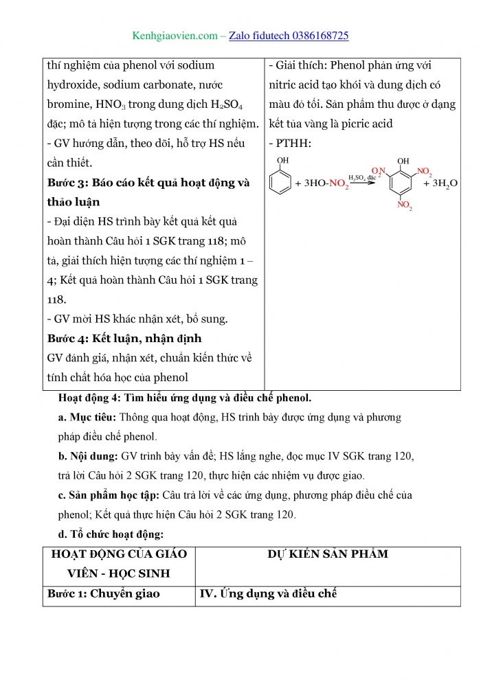 Giáo án và PPT Hoá học 11 cánh diều Bài 17: Phenol