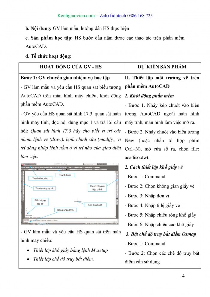 Giáo án và PPT Thiết kế và Công nghệ 10 cánh diều Bài 17: Vẽ kĩ thuật với sự hỗ trợ của máy tính