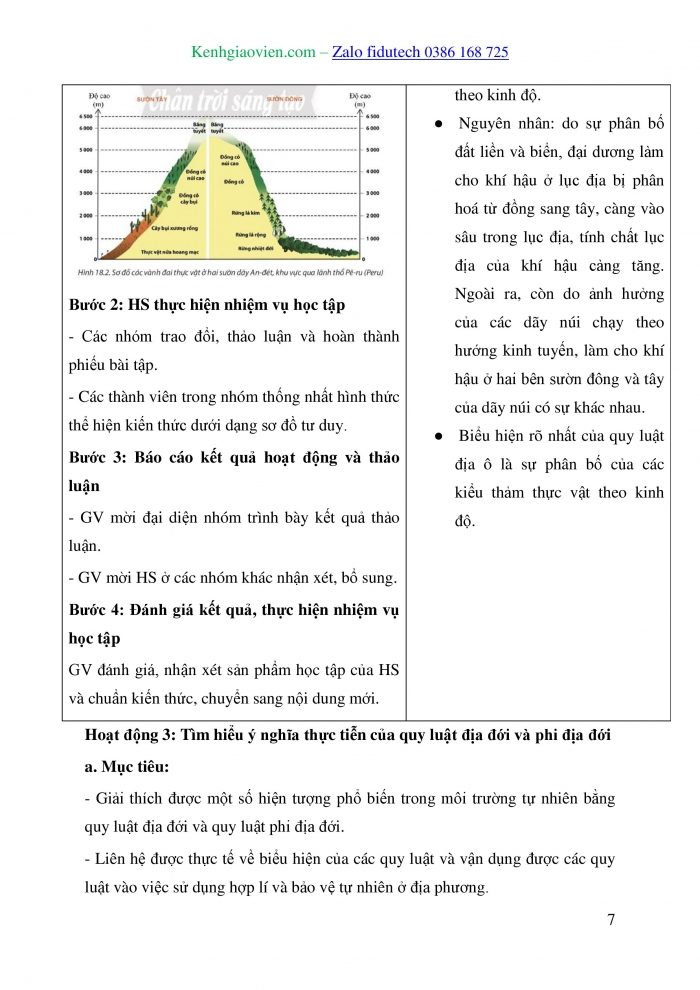 Giáo án và PPT Địa lí 10 chân trời Bài 18: Quy luật địa đới và quy luật phi địa đới