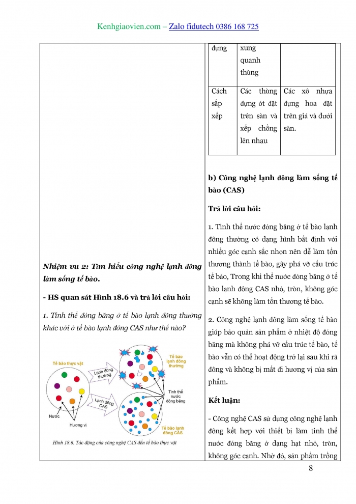 Giáo án và PPT Công nghệ trồng trọt 10 cánh diều Bài 18: Ứng dụng công nghệ cao trong thu hoạch, bảo quản và chế biến sản phẩm trồng trọt