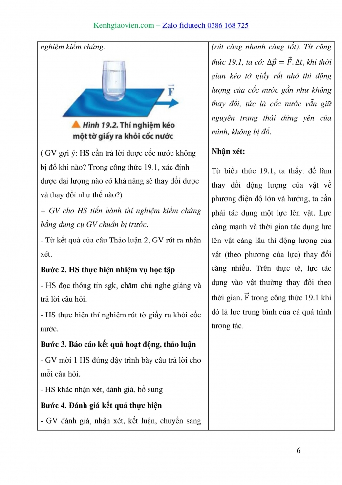 Giáo án và PPT Vật lí 10 chân trời Bài 19: Các loại va chạm