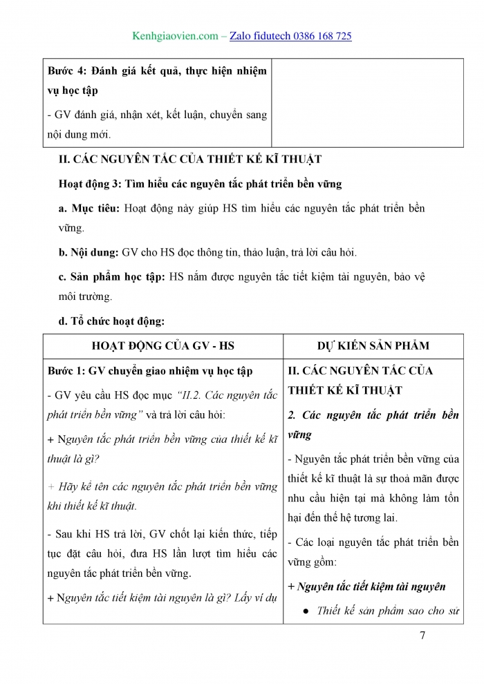 Giáo án và PPT Thiết kế và Công nghệ 10 cánh diều Bài 19: Vai trò, ý nghĩa và các nguyên tắc của hoạt động thiết kế kĩ thuật