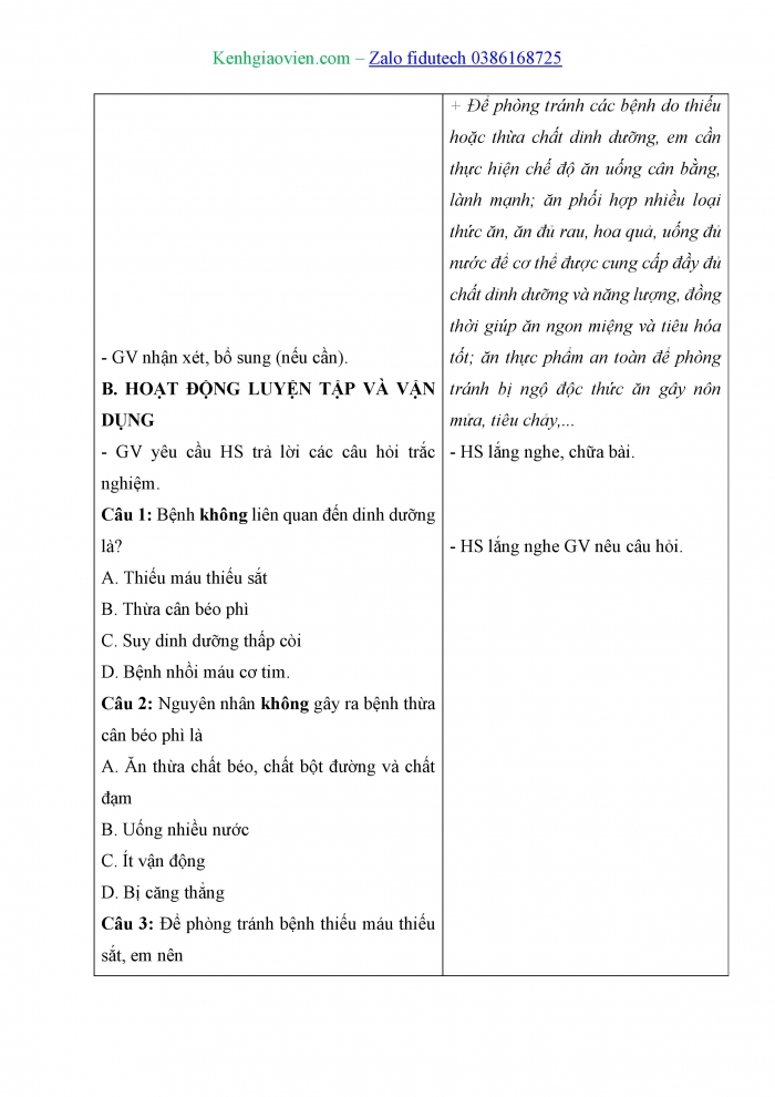 Giáo án và PPT Khoa học 4 cánh diều Bài 20: Một số bệnh liên quan đến dinh dưỡng và cách phòng tránh