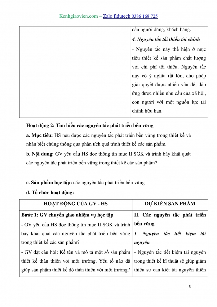 Giáo án và PPT Thiết kế và Công nghệ 10 kết nối Bài 20: Nguyên tắc thiết kế kĩ thuật