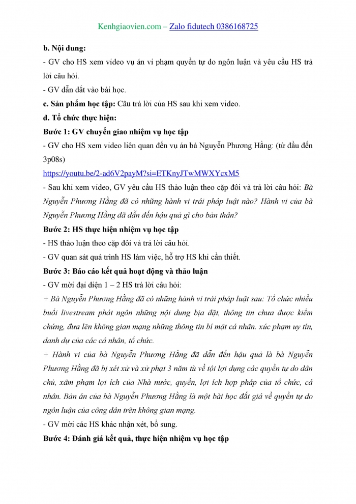 Giáo án và PPT Kinh tế pháp luật 11 cánh diều Bài 20: Quyền và nghĩa vụ công dân về tự do ngôn luận, báo chí và tiếp cận thông tin