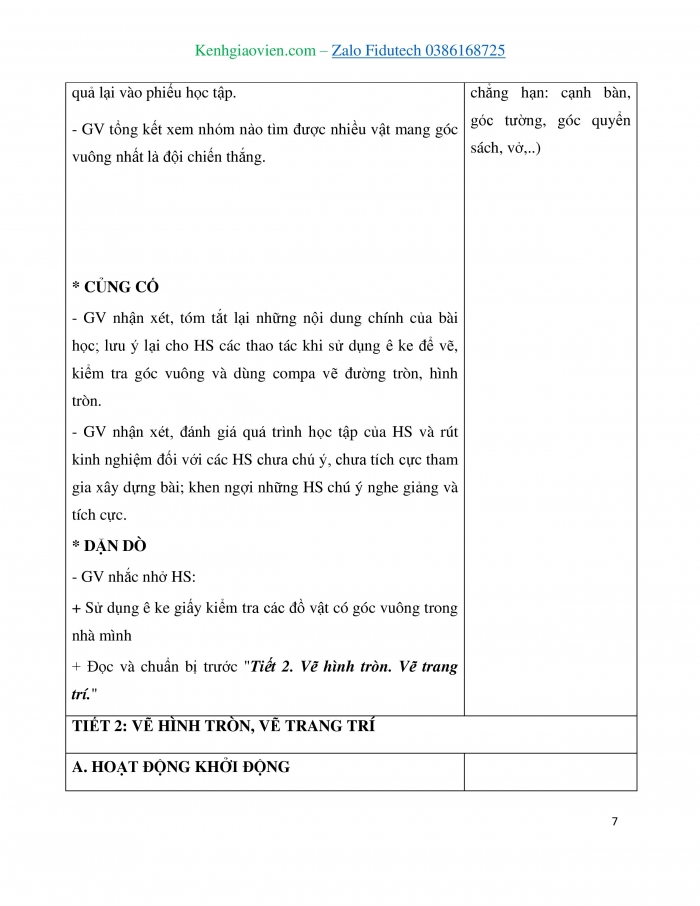 Giáo án và PPT Toán 3 kết nối Bài 20: Thực hành vẽ góc vuông, vẽ đường tròn, hình vuông, hình chữ nhật và vẽ trang trí