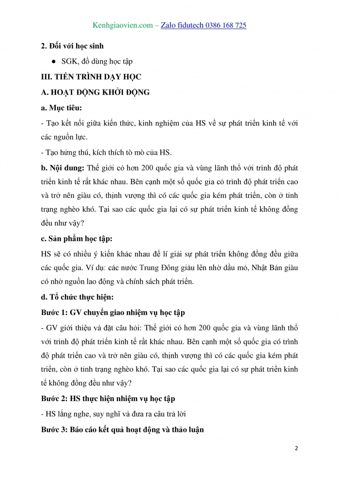 Giáo án và PPT Địa lí 10 kết nối Bài 21: Các nguồn lực phát triển kinh tế