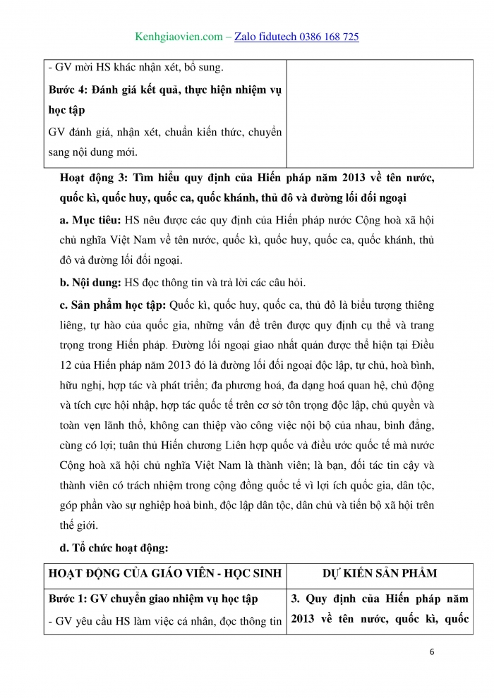 Giáo án và PPT Kinh tế pháp luật 10 chân trời Bài 21: Nội dung cơ bản của Hiến pháp nước Cộng hoà xã hội chủ nghĩa Việt Nam năm 2013 về chính trị