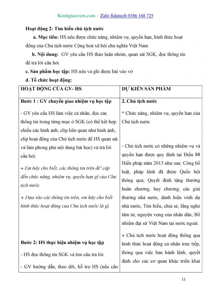 Giáo án và PPT Kinh tế pháp luật 10 kết nối Bài 21: Quốc hội, Chủ tịch nước, Chính phủ nước Cộng hoà xã hội chủ nghĩa Việt Nam