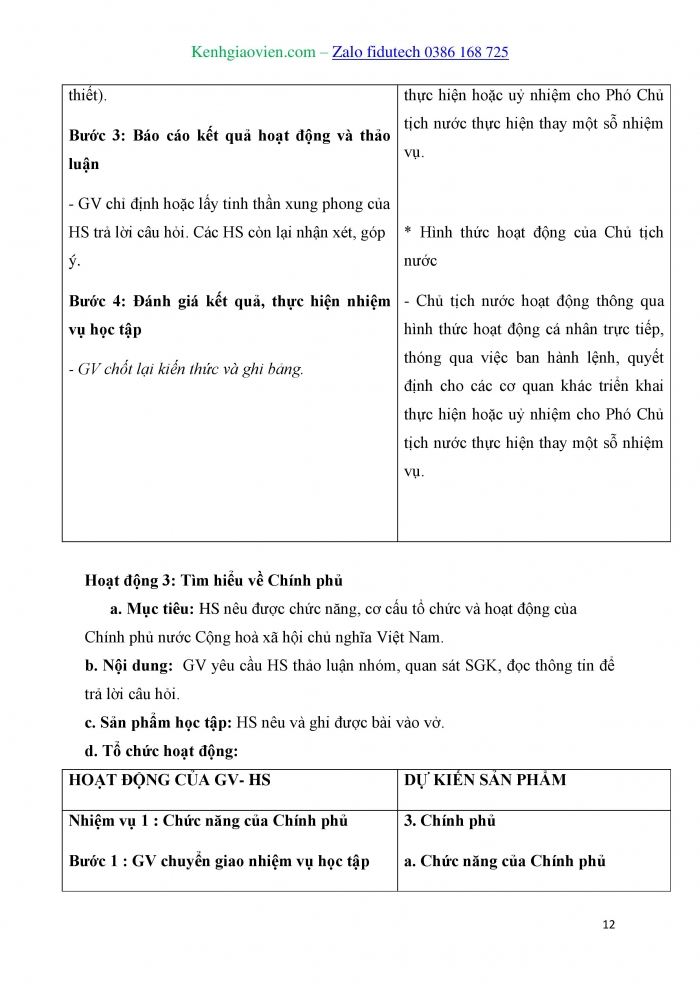 Giáo án và PPT Kinh tế pháp luật 10 kết nối Bài 21: Quốc hội, Chủ tịch nước, Chính phủ nước Cộng hoà xã hội chủ nghĩa Việt Nam