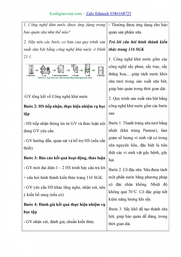 Giáo án và PPT Công nghệ chăn nuôi 11 cánh diều Bài 21: Ứng dụng công nghệ cao trong bảo quản và chế biến sản phẩm chăn nuôi