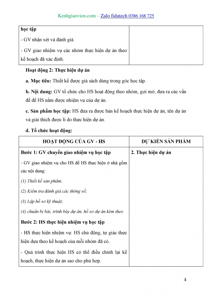 Giáo án và PPT Thiết kế và Công nghệ 10 cánh diều Bài 23: Dự án Thiết kế giá sách của em