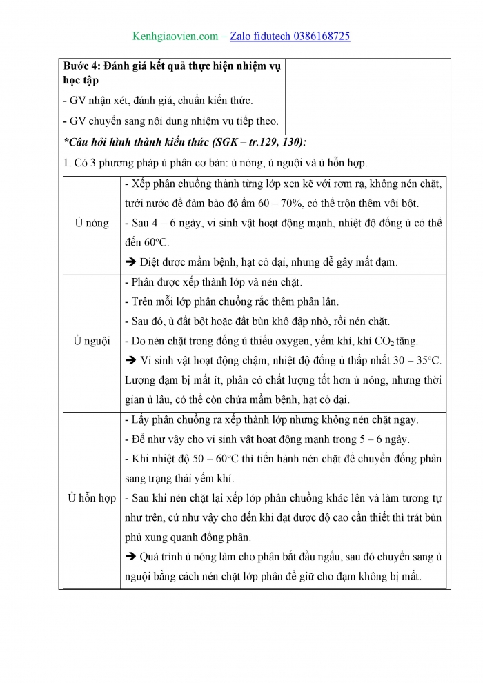 Giáo án và PPT Công nghệ chăn nuôi 11 cánh diều Bài 23: Một số biện pháp xử lí chất thải chăn nuôi