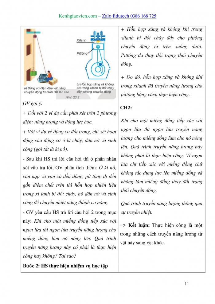 Giáo án và PPT Vật lí 10 kết nối Bài 23: Năng lượng. Công cơ học