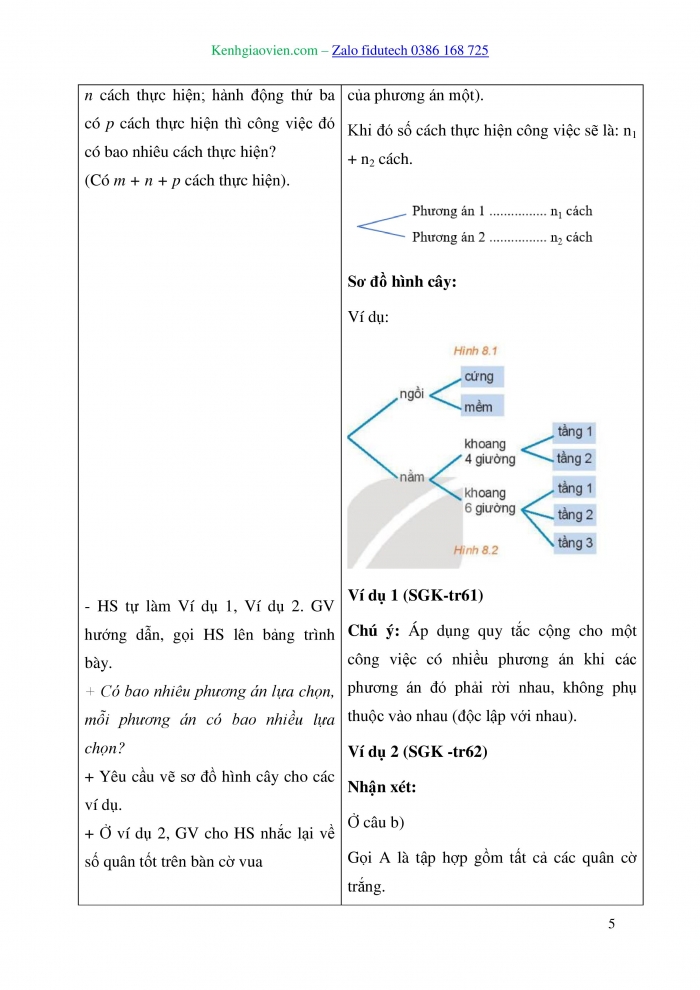 Giáo án và PPT Toán 10 kết nối Bài 23: Quy tắc đếm