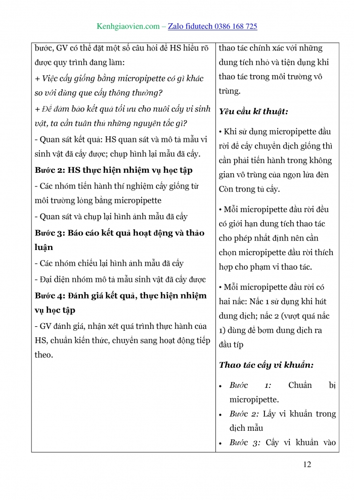 Giáo án và PPT Sinh học 10 chân trời Bài 23 Thực hành: Một số phương pháp nghiên cứu vi sinh vật