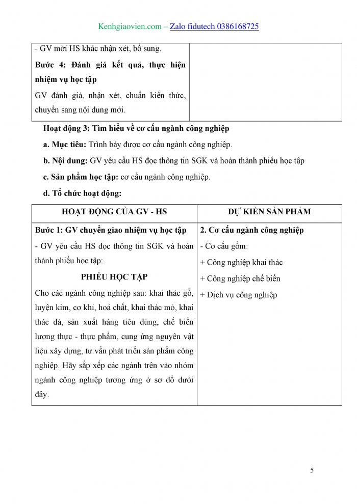 Giáo án và PPT Địa lí 10 cánh diều Bài 23: Vai trò, đặc điểm, cơ cấu, các nhân tố ảnh hưởng đến sự phát triển và phân bố công nghiệp