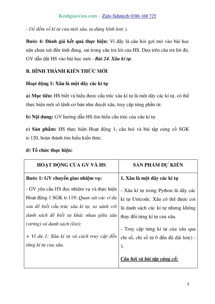 Giáo án và PPT Tin học 10 kết nối Bài 24: Xâu kí tự