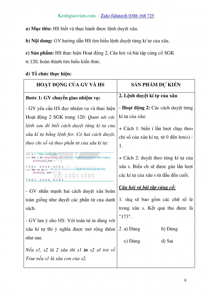 Giáo án và PPT Tin học 10 kết nối Bài 24: Xâu kí tự