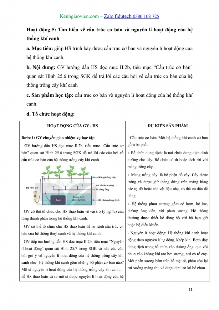 Giáo án và PPT Công nghệ trồng trọt 10 kết nối Bài 25: Công nghệ trồng cây không dùng đất