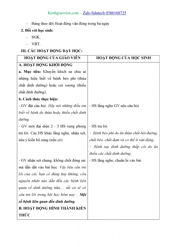 Giáo án và PPT Khoa học 4 kết nối Bài 25: Một số bệnh liên quan đến dinh dưỡng