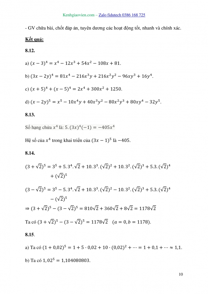 Giáo án và PPT Toán 10 kết nối Bài 25: Nhị thức Newton