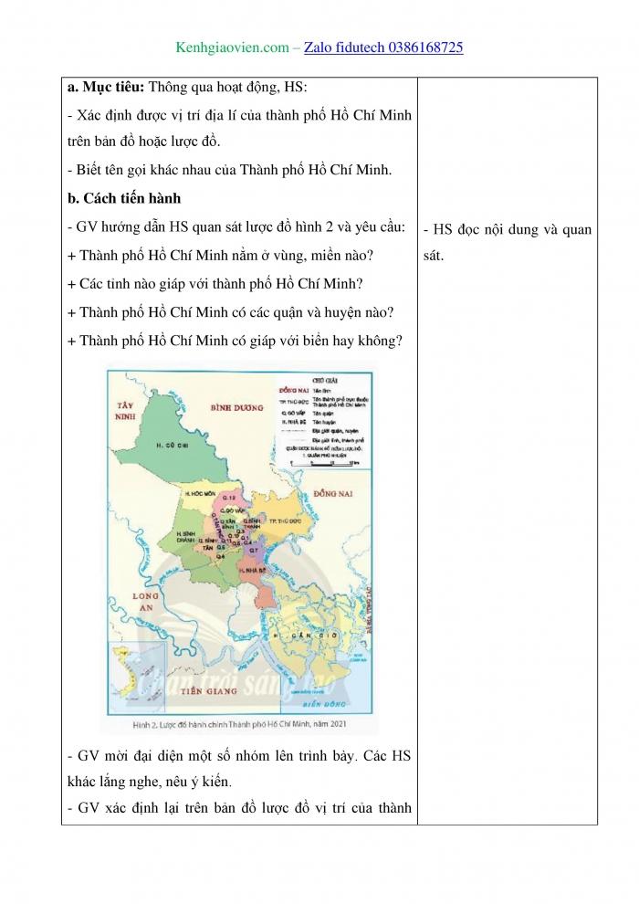 Giáo án và PPT Lịch sử và Địa lí 4 chân trời Bài 26: Thành phố Hồ Chí Minh