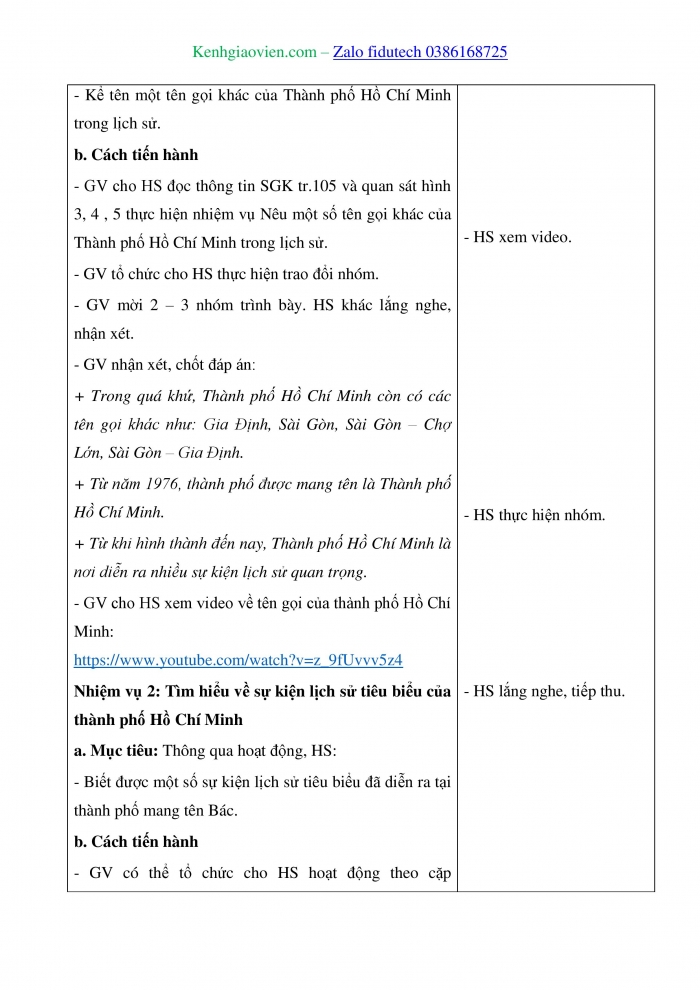 Giáo án và PPT Lịch sử và Địa lí 4 chân trời Bài 26: Thành phố Hồ Chí Minh