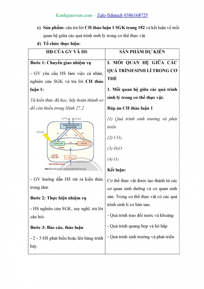 Giáo án và PPT Sinh học 11 chân trời Bài 27: Cơ thể sinh vật là một hệ thống mở và tự điều chỉnh