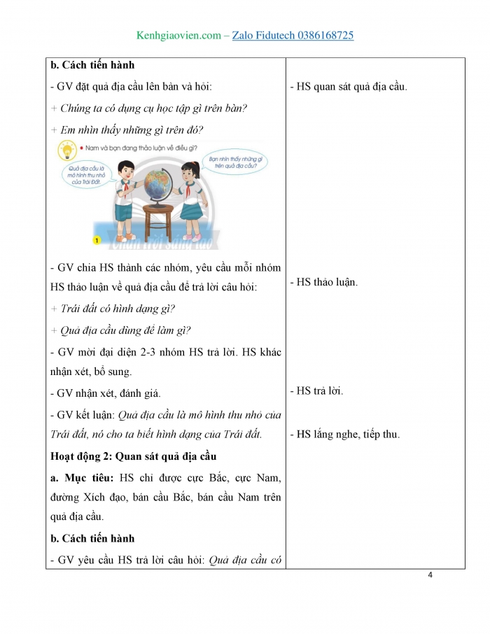 Giáo án và PPT Tự nhiên và Xã hội 3 chân trời Bài 27: Quả địa cầu - Mô hình thu nhỏ của Trái Đất