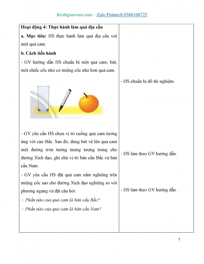 Giáo án và PPT Tự nhiên và Xã hội 3 chân trời Bài 27: Quả địa cầu - Mô hình thu nhỏ của Trái Đất