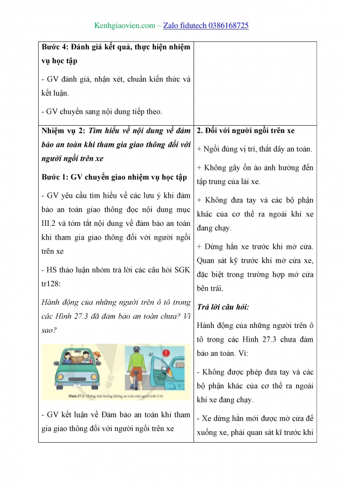 Giáo án và PPT Công nghệ cơ khí 11 cánh diều Bài 27: Sử dụng và bảo dưỡng ô tô