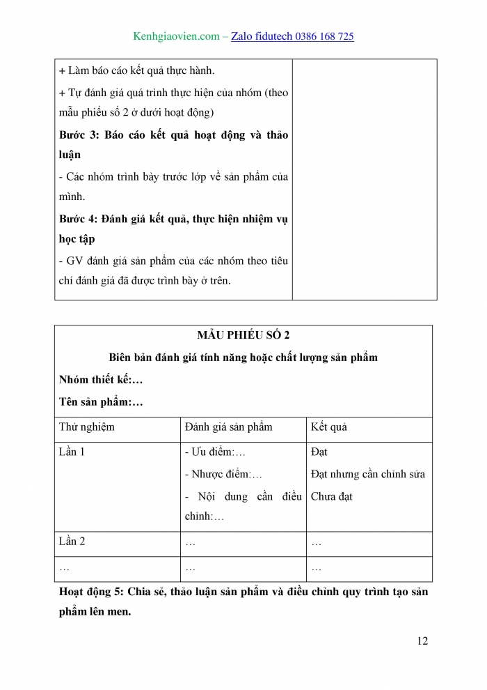 Giáo án và PPT Sinh học 10 chân trời Bài 28 Thực hành: Lên men