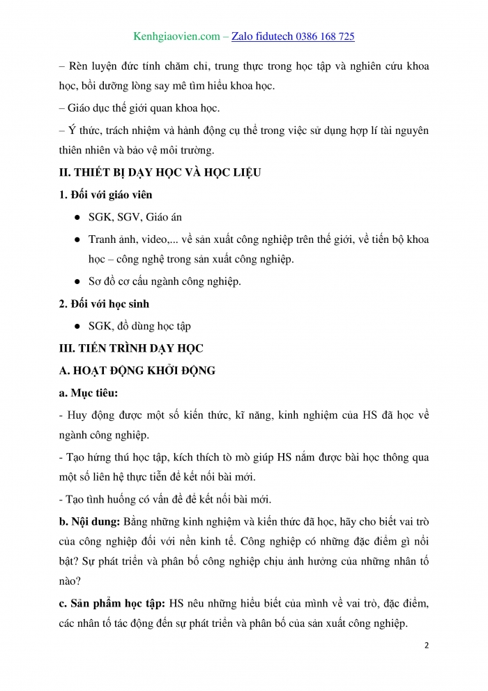 Giáo án và PPT Địa lí 10 kết nối Bài 28: Vai trò, đặc điểm, cơ cấu ngành công nghiệp, các nhân tố ảnh hưởng tới sự phát triển và phân bố công nghiệp